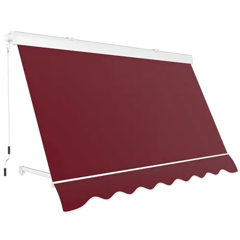 Tenda da Sole a Caduta 400x300 cm Rosso Ferrara Cassonata da Esterno