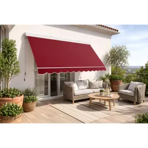 Tenda da Sole a Caduta 250x250 Rosso Ferrara Bracci Cassonata Esterno 2