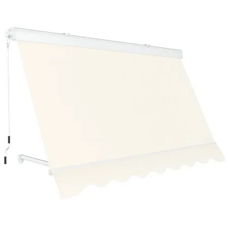Tenda da Sole a Caduta 250x250 Beige con Bracci Cassonata da Esterno