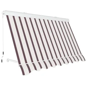 Tenda da Sole 400x300 Riga Rossa a Caduta Cassonata con Bracci