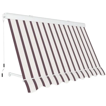 Tenda da Sole a Caduta Cassonata 80x250 Riga Rossa con Bracci