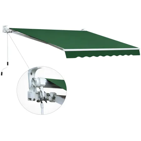 Tenda da Sole Verde 300x200 Barra Quadra Inclinazione Regolabile