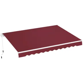 Tenda da Sole Rossa 400x300 Avvolgibile Esterno Inclinazione Regolabile