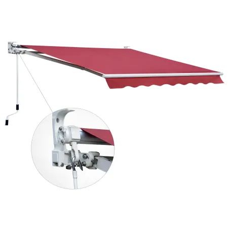 Tenda da Sole Rossa 400x300 Avvolgibile Esterno Inclinazione Regolabile
