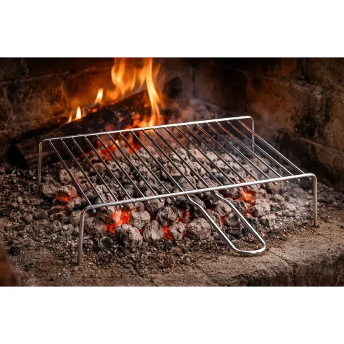 Graticola 30x30 per Barbecue Camino Caminetto Griglia Cottura In Acciaio Cromato | BricoShop24