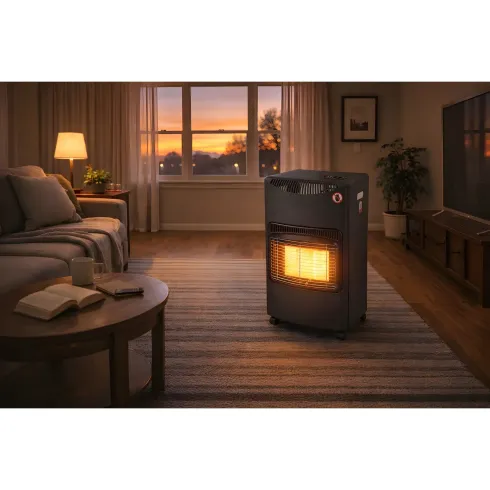 Stufa a Gas Infrarossi DCG 4200W Vano Bombola 15kg Portatile con Ruote