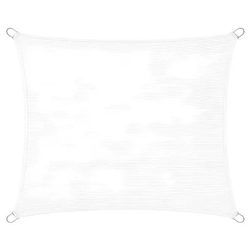 Telo Vela Ombreggiante 360x360 cm Bianco Quadrato da Esterno