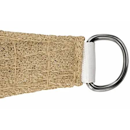 Vela Ombreggiante 4x5 m Beige Rettangolo Traspirante Anelli Acciaio