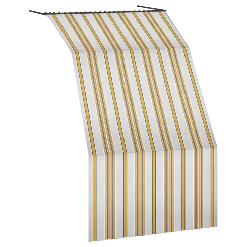 Tenda da Sole Cotone 140x350 Multiriga Giallo Lavabile Anelli Ganci