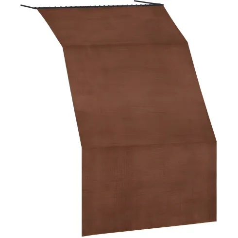 Tenda da Sole Cotone 140x250 Marrone Lavabile Anelli Ganci Sacchetto
