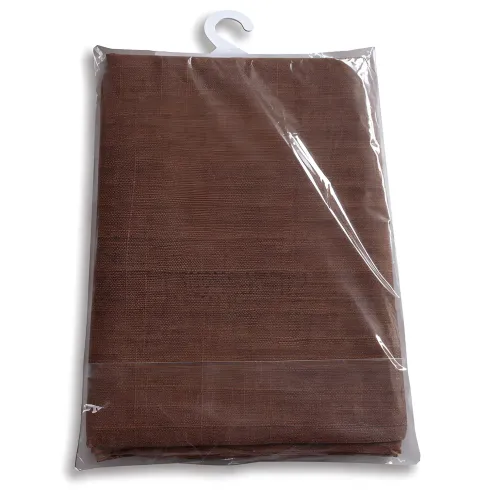 Tenda da Sole Cotone 140x250 Marrone Lavabile Anelli Ganci Sacchetto
