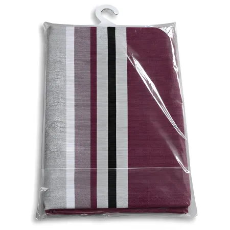 Tenda da Sole Cotone 140x300 Multiriga Marrone Lavabile Anelli Ganci