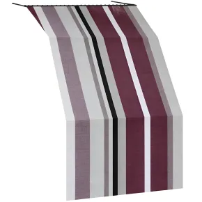 Tenda da Sole Cotone 140x350 Multiriga Marrone Lavabile Anelli Ganci