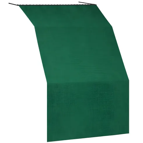 Tenda da Sole Cotone 140x350 Verde Lavabile Anelli Ganci Sacchetto