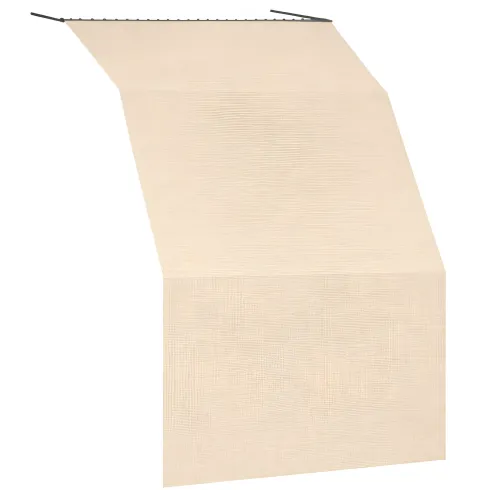 Tenda da Sole Cotone 140x350 Beige Lavabile Anelli Ganci Sacchetto