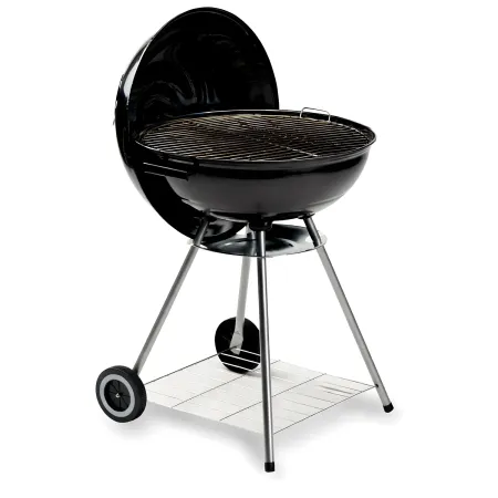Giardino Barbecue Tondo 56cm Carbone Legna Carbonella Carrello Griglia Grigliata
