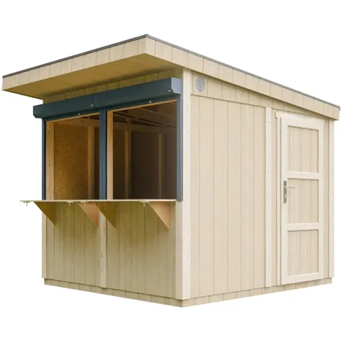Chiosco in Legno 2x2 m Miele a Pannelli LP SmartSide Fiere Mercatini