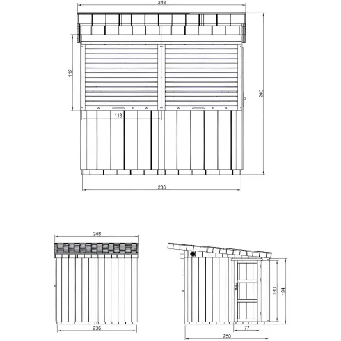 Chiosco in Legno 2x2 m Miele a Pannelli LP SmartSide Fiere Mercatini