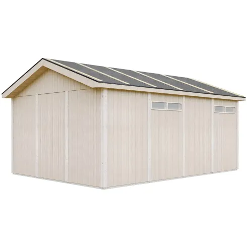 Garage in Legno 354x486 cm Box Auto Moto 17 m2 Pannelli LP SmartSide