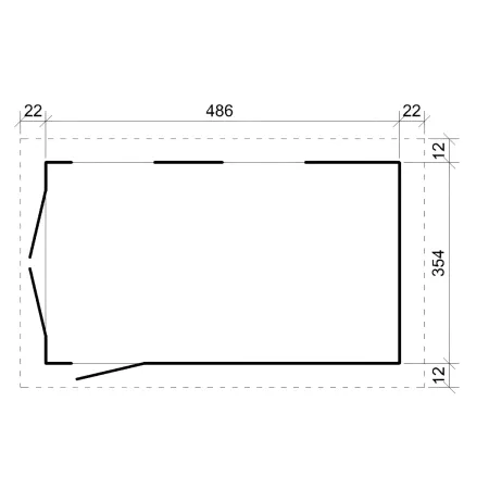 Garage in Legno 354x486 cm Box Auto Moto 17 m2 Miele a Pannelli