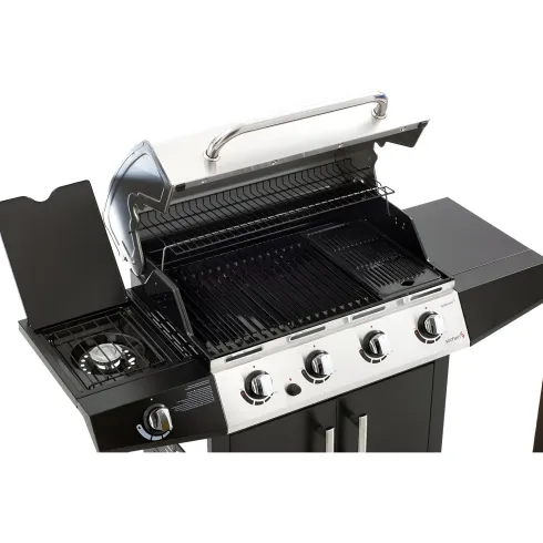 Barbecue a gas 4 fornelli inox con pietra lavica: il barbecue dei professionisti