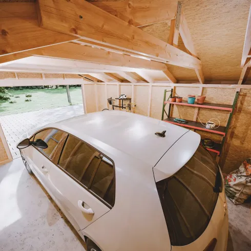 Garage in Legno 3x6 Miele Box Auto Attrezzi Esterno 21 m2 a Pannelli