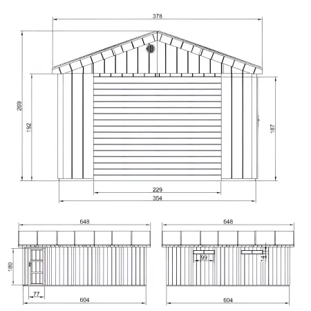 Garage in Legno 3x6 Miele Box Auto Attrezzi Esterno 21 m2 a Pannelli