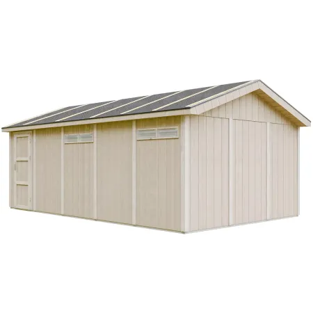 Garage in Legno 3x6 Rosso Box Auto Attrezzi Esterno 21 m2 a Pannelli
