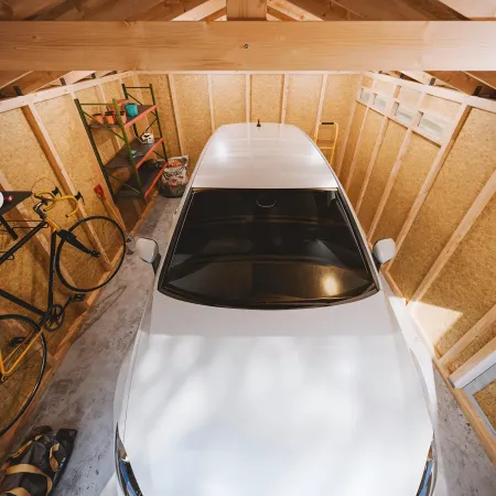 Garage in Legno 3x6 Grigio Scuro Box Auto da Esterno 21 m2 a Pannelli