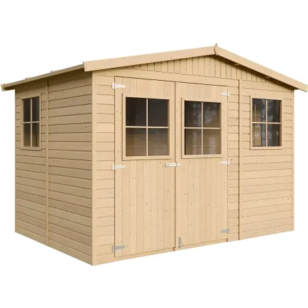 Casetta da Giardino in Legno Grezzo 3x2 m 6 m2 Box Deposito Attrezzi