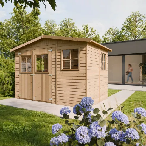 Casetta da Giardino in Legno Grezzo 3x2 m 6 m2 Box Deposito Attrezzi