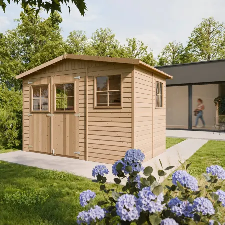 Casetta da Giardino in Legno Grezzo 3x2 m 6 m2 Box Deposito Attrezzi