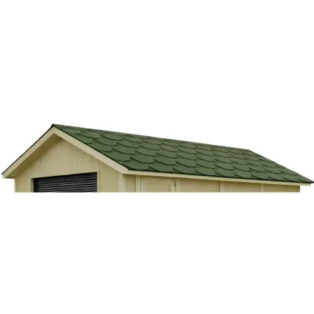 Tegole Bituminose Verde Beaver 9 m2 Copertura Tetto Garage da Esterno