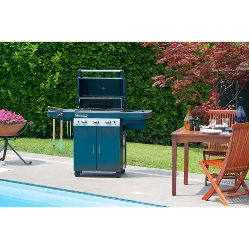 Barbecue a Gas con Piastra di cottura in Ghisa