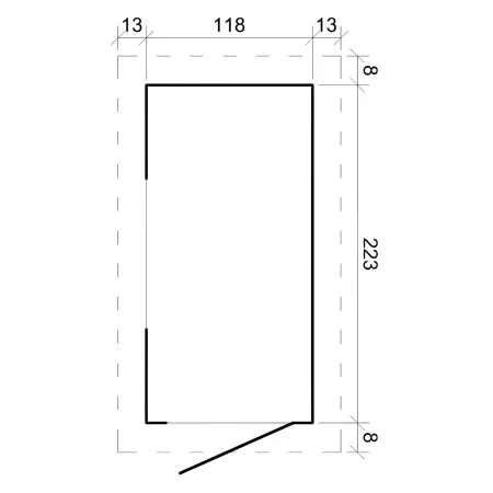 Casetta da Giardino a Parete in Legno 144x239 cm 19 mm
