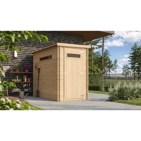 Casetta in Legno da Giardino 19 mm 144x239x198 cm con Pavimento Interno