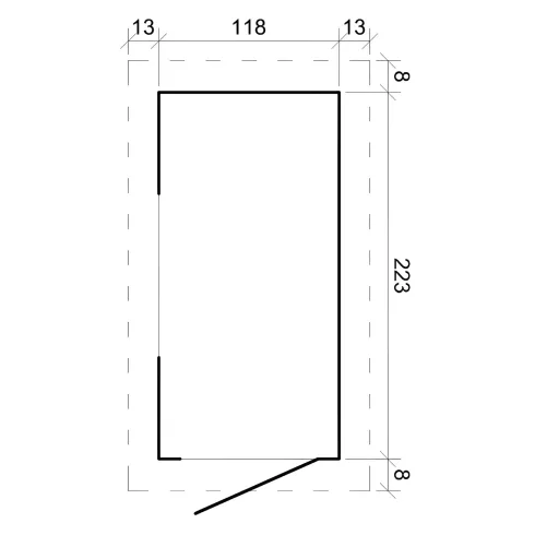 Casetta in Legno da Giardino 19 mm 144x239x198 cm con Pavimento Interno