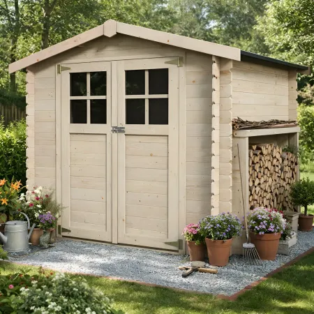 Casetta in Legno 2x2 mt 19 mm Block House Box da Giardino | BricoShop24