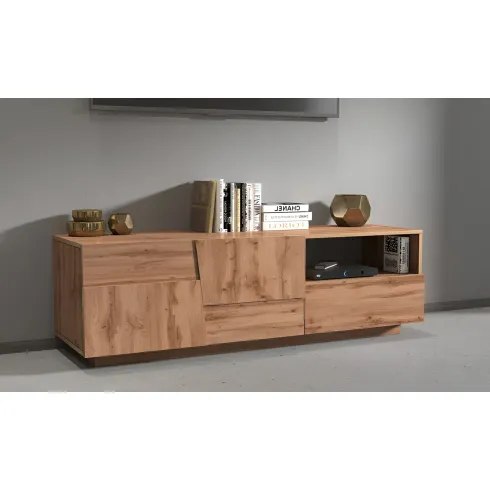Mobile Porta TV Rovere Wotan 2 Ante con Cassetto e Vano a Giorno