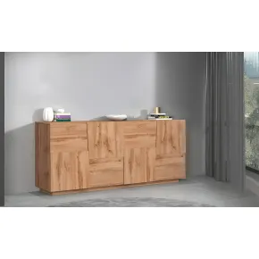 Credenza 4 Ante Rovere Wotan Madia 2 Ripiani Soggiorno Moderno 2