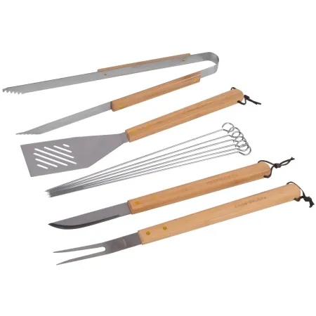 Set Utensili Barbecue Campignaz 9 Pezzi Manico in Legno Borsa Tessuto