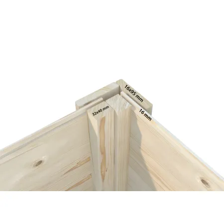 Casetta in Legno 273x280 cm 16 mm Doppia Porta Finestre con Pavimento