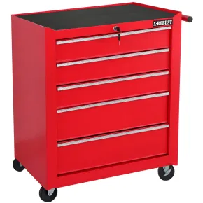 Carrello Porta utensili 5 Cassetti Attrezzi da Officina Multiuso Ruote Meccanico