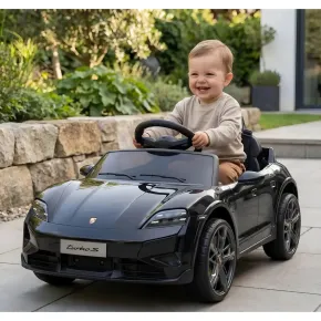 Auto Elettrica per Bambini Porsche Taycan 12V Nero Telecomando 2