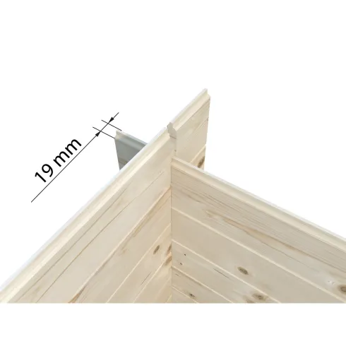Casetta in Legno 320x205 cm Blockhouse 19 mm Porta Doppia Finestra