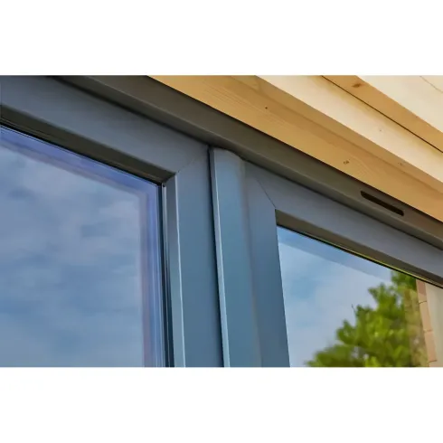 Casetta in Legno Abitabile 3.6x3 mt Parete Isolanti Porta Finestra da Giardino | BricoShop24