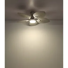 Ventilatore Soffitto con Luce Regolabile Bianco Grigio 22W Telecomando 2