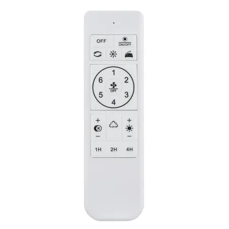 Ventilatore da Soffitto Plafoniera LED Dimmerabile 45 cm Bianco Argento