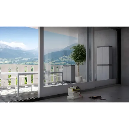 Armadio in Resina Tuttopiani da Esterno Mobile Balcone Plastica con Ripiani