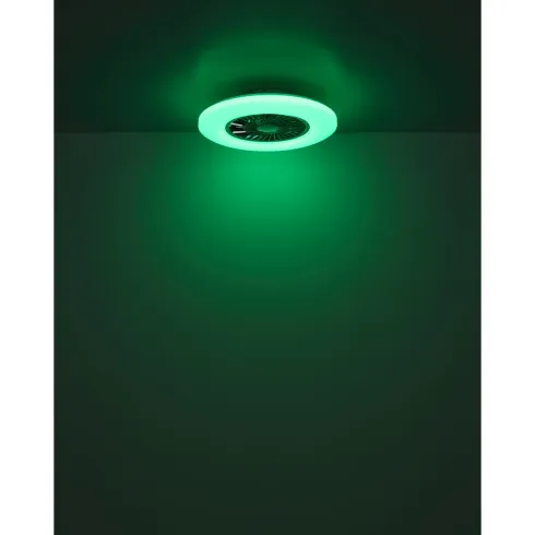 Ventilatore da Soffitto con Nero Bianco 60 cm LED RGB Telecomando